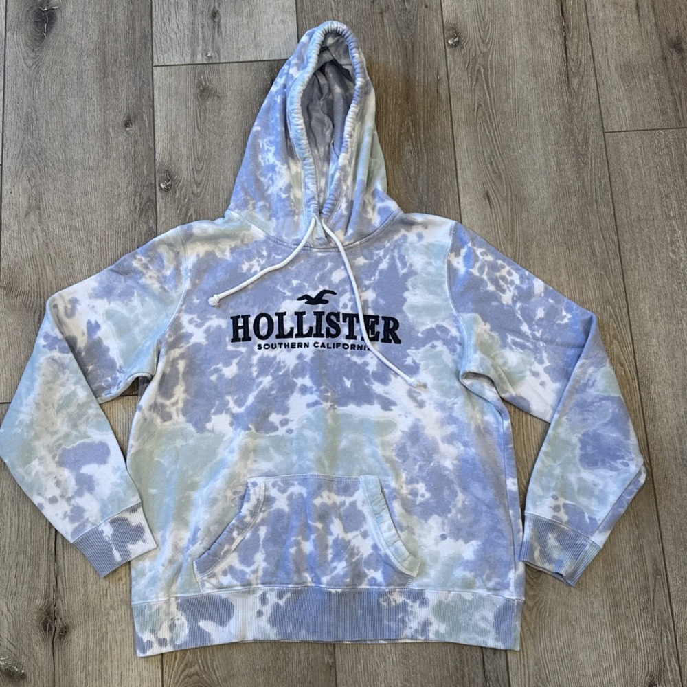 Hollister Co. Tie Dye Hoodie Women's Size Large Long Sleeve #97‎